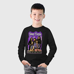 Лонгслив хлопковый детский Deep Purple rock, цвет: черный — фото 2