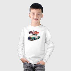 Лонгслив хлопковый детский Американский пикап Chevrolet Thriftmaster, цвет: белый — фото 2