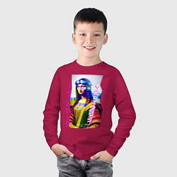 Лонгслив хлопковый детский Gioconda - web ghetto - fashion style, цвет: маджента — фото 2