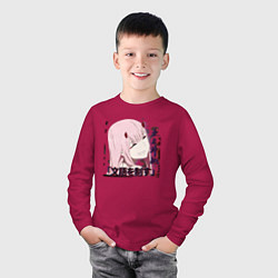 Лонгслив хлопковый детский Anime X Girl, цвет: маджента — фото 2