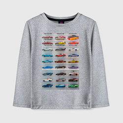 Детский лонгслив Hot Wheels - collection Автомобили на полке