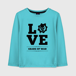 Лонгслив хлопковый детский Gears of War love classic, цвет: бирюзовый