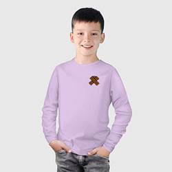 Лонгслив хлопковый детский Георгиевская ленточка на 9 мая, цвет: лаванда — фото 2