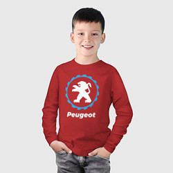 Лонгслив хлопковый детский Peugeot в стиле Top Gear, цвет: красный — фото 2