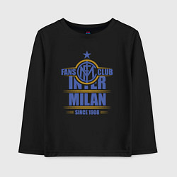 Лонгслив хлопковый детский Inter Milan fans club, цвет: черный