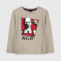 Лонгслив хлопковый детский KGB Lenin, цвет: миндальный