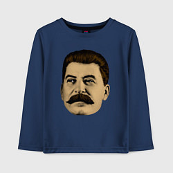 Лонгслив хлопковый детский Сталин СССР, цвет: тёмно-синий