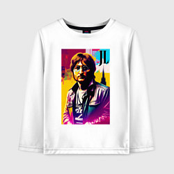 Лонгслив хлопковый детский John Lennon - world legend, цвет: белый