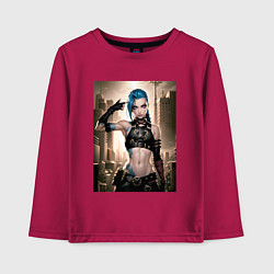 Лонгслив хлопковый детский Jinx model, цвет: маджента