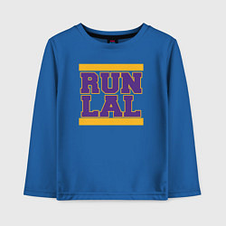 Лонгслив хлопковый детский Run Lakers, цвет: синий