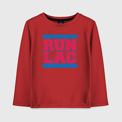 Лонгслив хлопковый детский Run Clippers, цвет: красный