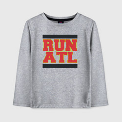 Лонгслив хлопковый детский Run Atlanta Hawks, цвет: меланж
