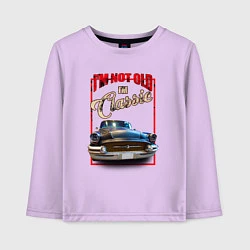 Лонгслив хлопковый детский Классика автомобиль Buick Roadmaster, цвет: лаванда
