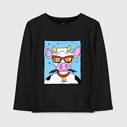 Лонгслив хлопковый детский Lost Cow, цвет: черный