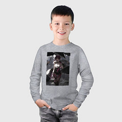 Лонгслив хлопковый детский Кафка под дождём, цвет: меланж — фото 2