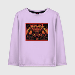 Лонгслив хлопковый детский Metallica - thrash metal - skull, цвет: лаванда