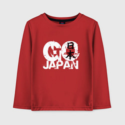 Лонгслив хлопковый детский Go Japan - motto, цвет: красный