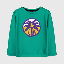 Лонгслив хлопковый детский Lakers California, цвет: зеленый