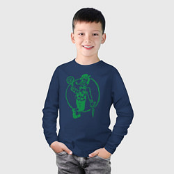Лонгслив хлопковый детский Celtics man, цвет: тёмно-синий — фото 2
