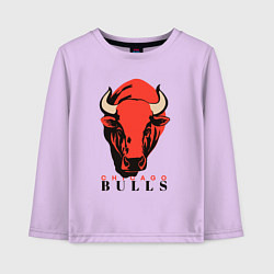Лонгслив хлопковый детский Chicago bull, цвет: лаванда