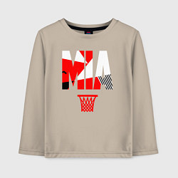 Лонгслив хлопковый детский Miami buckets, цвет: миндальный