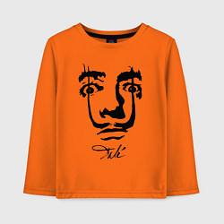 Лонгслив хлопковый детский Dali face, цвет: оранжевый