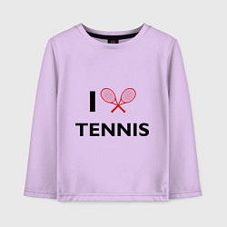 Лонгслив хлопковый детский I Love Tennis, цвет: лаванда