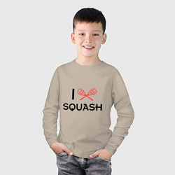 Лонгслив хлопковый детский I Love Squash, цвет: миндальный — фото 2