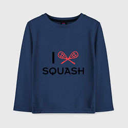 Лонгслив хлопковый детский I Love Squash, цвет: тёмно-синий
