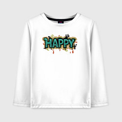 Лонгслив хлопковый детский Happy mood, цвет: белый