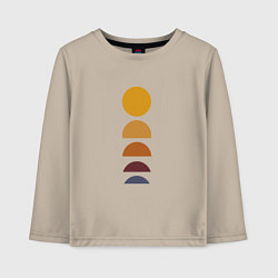 Лонгслив хлопковый детский Закат солнца, цвет: миндальный