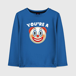 Лонгслив хлопковый детский You are clown, цвет: синий