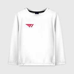 Лонгслив хлопковый детский T1 red, цвет: белый