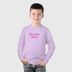 Лонгслив хлопковый детский Gamarjoba Barbie, цвет: лаванда — фото 2