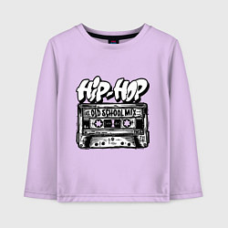 Лонгслив хлопковый детский Hip hop oldschool, цвет: лаванда