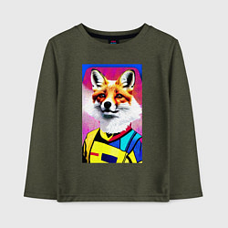 Детский лонгслив Fox - pop art - fashionista