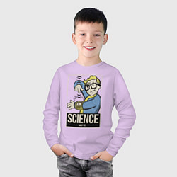 Лонгслив хлопковый детский Vault science, цвет: лаванда — фото 2