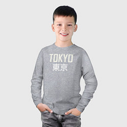 Лонгслив хлопковый детский Japan - Tokyo, цвет: меланж — фото 2