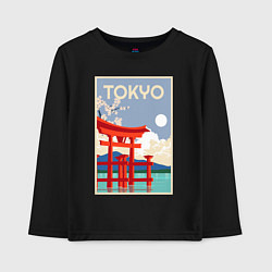 Лонгслив хлопковый детский Tokyo - japan, цвет: черный