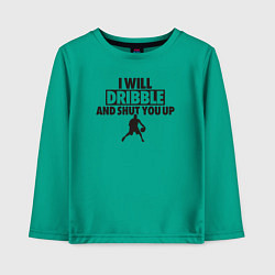 Детский лонгслив I will dribble