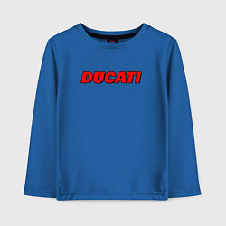 Лонгслив хлопковый детский Ducati - красный градиент, цвет: синий
