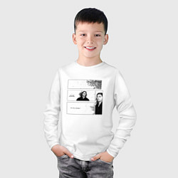 Лонгслив хлопковый детский Миямото Мусаси бродяга, цвет: белый — фото 2