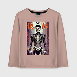 Детский лонгслив Skeleton fashionista - art - poster