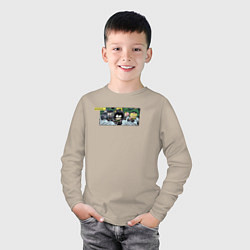 Лонгслив хлопковый детский Комикс Южный парк арт, цвет: миндальный — фото 2