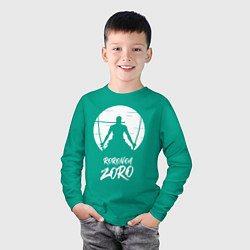 Лонгслив хлопковый детский Ророноа Зоро, цвет: зеленый — фото 2