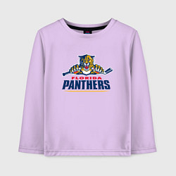 Лонгслив хлопковый детский Florida panthers - hockey team, цвет: лаванда