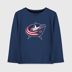 Детский лонгслив Columbus blue jackets - hockey team - emblem