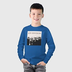 Лонгслив хлопковый детский Тру фанат Joy Division, цвет: синий — фото 2