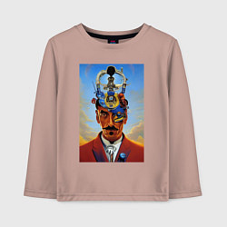 Лонгслив хлопковый детский Salvador Dali - surrealism, цвет: пыльно-розовый