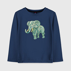 Лонгслив хлопковый детский Magic elephant, цвет: тёмно-синий